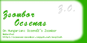 zsombor ocsenas business card